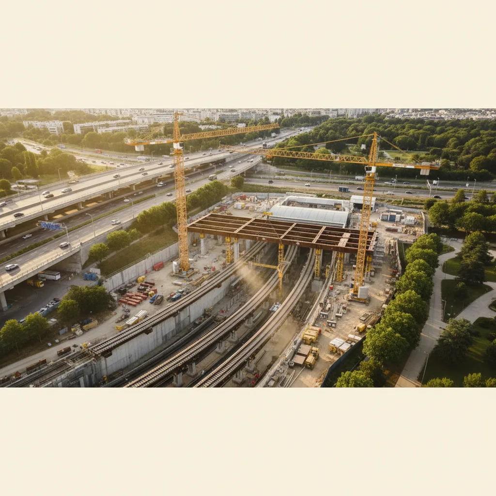 Chantier de modernisation des voies ferrées en souterrain en Île-de-France